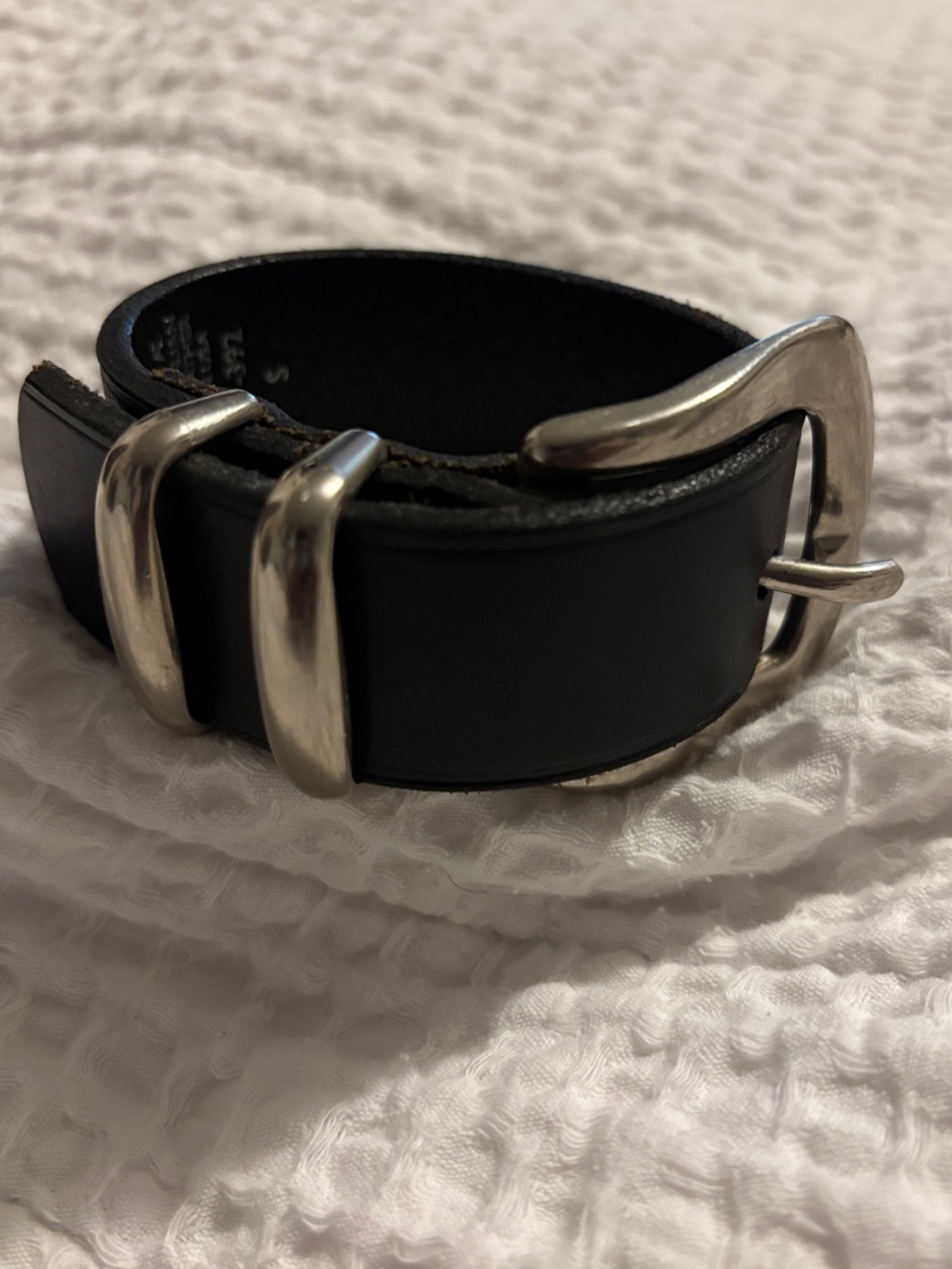 Merona Black Leather Item with Embossed Branding